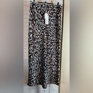Calvin Klein Animal Print Skirt-Extra Small